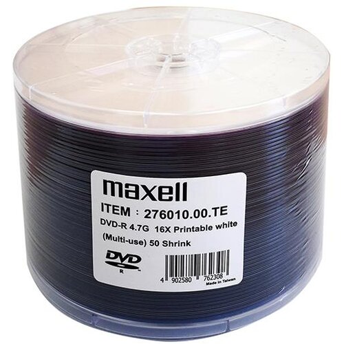Maxell DVD-R 4,7GB 16X 50 na osi printable SHRINK pack, (20366423) Cene