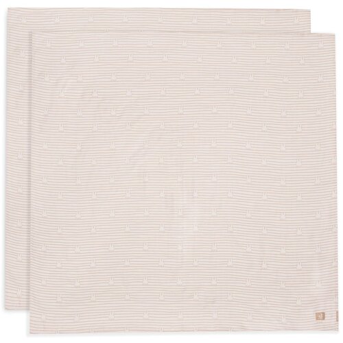 Jollein tetra plenica miffy stripe 2/1, 115x115cm biscuit Slike