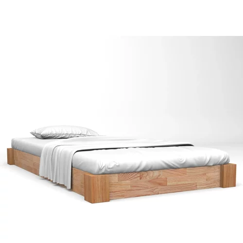 vidaXL Okvir za krevet od masivne hrastovine 90 x 200 cm