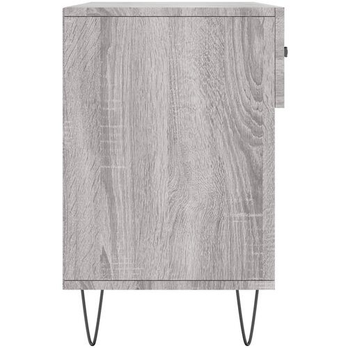  Klupa za cipele siva boja hrasta 102x35x55 cm konstruirano drvo Slike