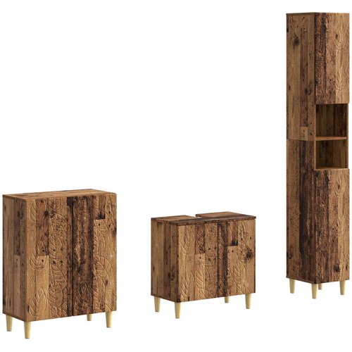  Set za kupaonicu od 3 dijela DELFT Staro drvo Konstruirano drvo Cene
