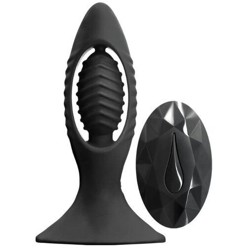 New Sensations Novelties Vibracijski Analni Čep Renegade V2 Black Slike