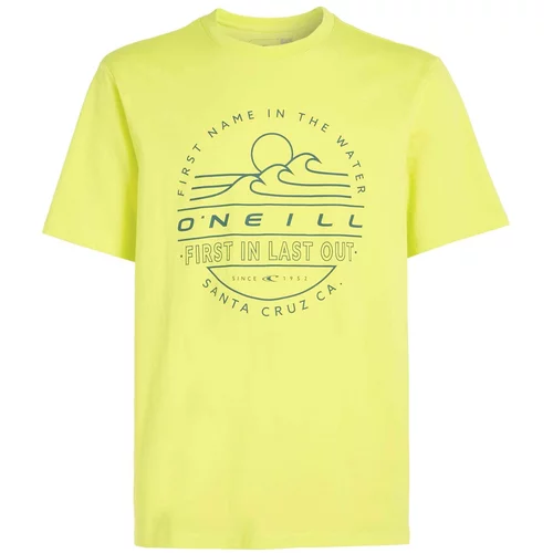O'neill Majica neonsko žuta / siva