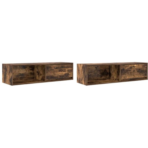  ormarići 2 kom boja dimljenog hrasta 100x31x25,5 cm drveni Slike