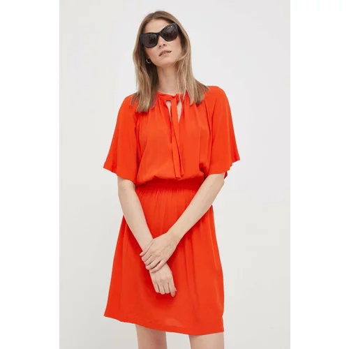 United Colors Of Benetton Obleka oranžna barva