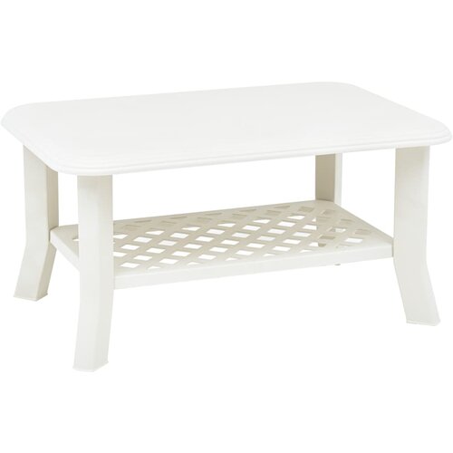 VidaXL Klubska mizica bela 90x60x46 cm plastika, (20625138) Slike