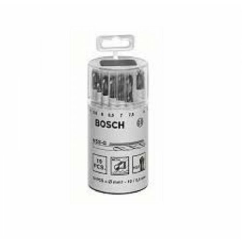 Bosch 19-delni set burgija za metal hss-g, din 338, 135°, u plastičnoj okrugloj kutiji 2607018361, 1- 10 mm Slike