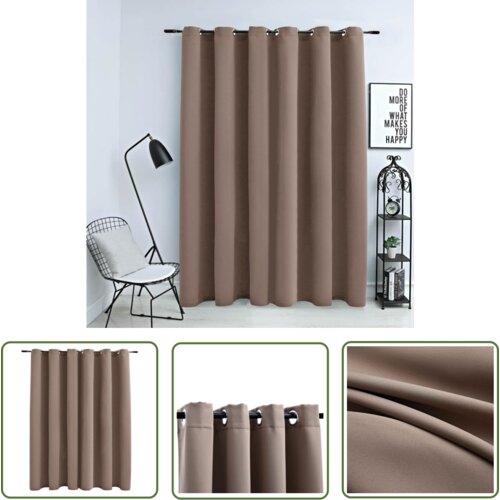  The Living Store Zatemnitvena zavesa s kovinskimi obročki taupe 290x245 cm - Zavesa, (21744233) Cene