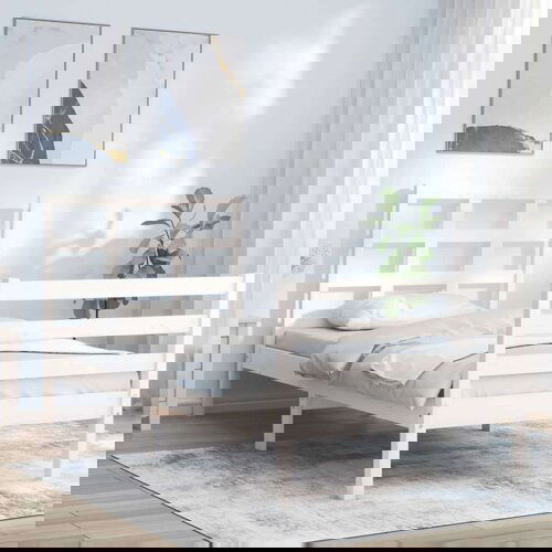  Za krevet s uzglavljem crni 100x200 cm od masivnog drva Cene