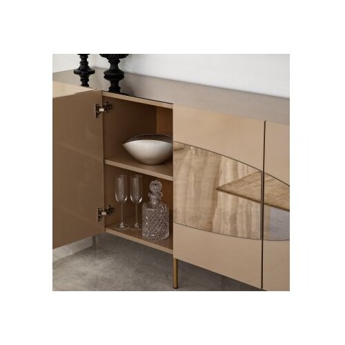 Hanah home lago - bronze, gold bronzegold console Slike