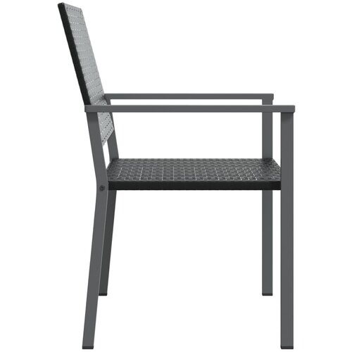  Vrtne stolice 4 kom crne 54 x 62,5 x 89 cm od poliratana Slike