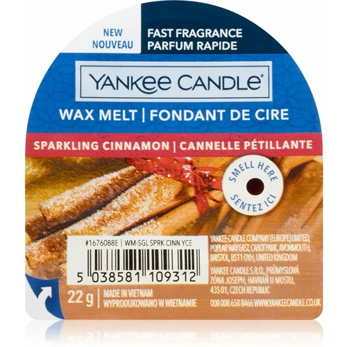 Yankee Candle sparkling cinnamon vosek za aroma lučko 22 g unisex