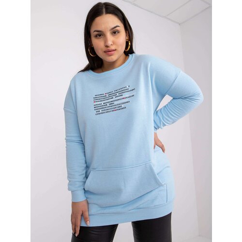 RELEVANCE Sweatshirt-RV-BL-7124.01-light blue Cene