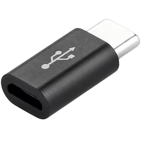 E-green Adapter USB 3.1 tip C (M) - Micro USB (F) crni, Crni Slike