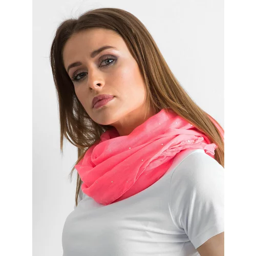Fashion Hunters Fluo pink scarf with rhinestones