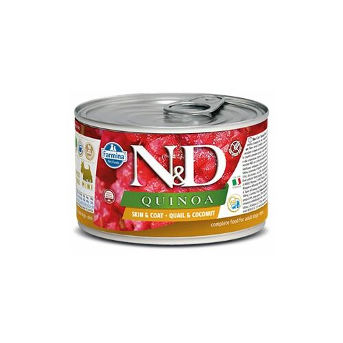 Nuevo N&D hrana u konzervi za pse - skin & coat prepelica & kokos mini 140gr Cene