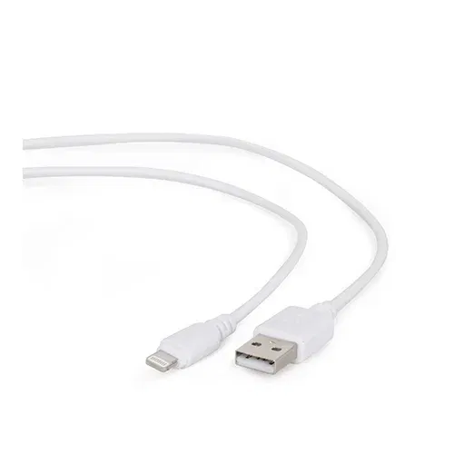 USB 2,0 kabal sync and charging iPhone, white, 1m, GEMBIRD CC-2-AMLM-W-1M