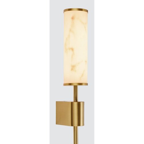 Nova Luce Bela/medeninasta LED stenska svetilka v kamnitem dekorju Nolia &amp;ndash; Slike