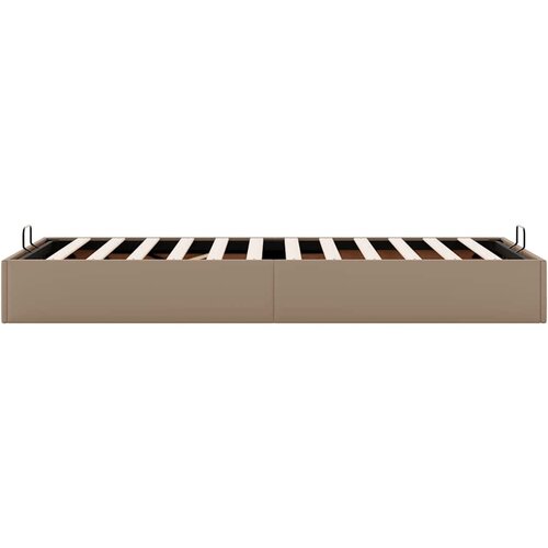 Okvir kreveta bez madraca cappuccina 90x200 cm od umjetne kože Slike
