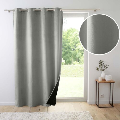 Douceur d int&amp;eacute;rieur Siva žametna izolacijska zavesa 140x260 cm Polarchic &amp;ndash; Slike