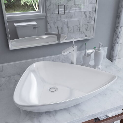 vidaXL Keramički trokutasti umivaonik bijeli 645 x 455 x 115 mm Cijene