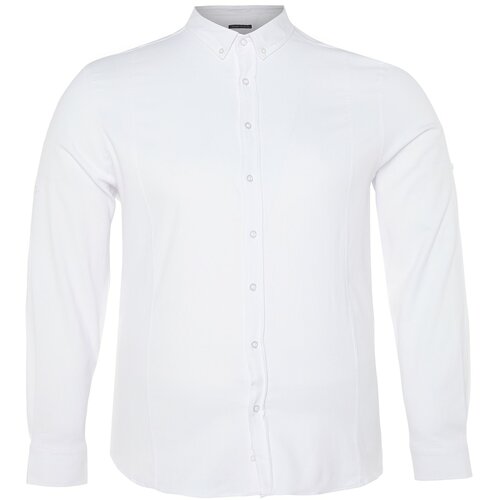 Trendyol plus size shirt - white - regular fit Slike