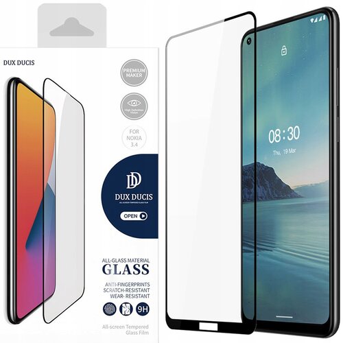 Dux ducis WYTRZYMAŁE SZKŁO HARTOWANE NA EKRAN Z RAMKĄ DO NOKIA 3.4 CZARNY, (22004497) Slike