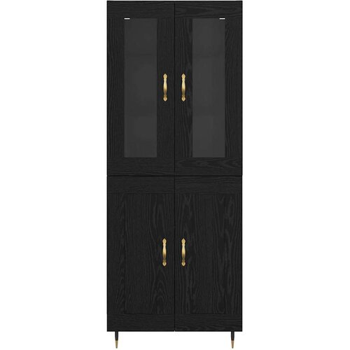  Highboard 2 kom. Crni hrast 69,5 x 34 x 180 cm Slike