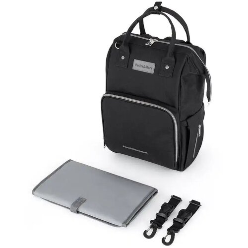 Petite&amp;amp;Mars Ruksak za pelene Jack, Black Slike