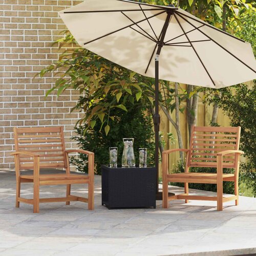  Stolica 2 Komad Smeđa 65 x 60 x 76,5 cm Čvrsto teak drvo Cijene