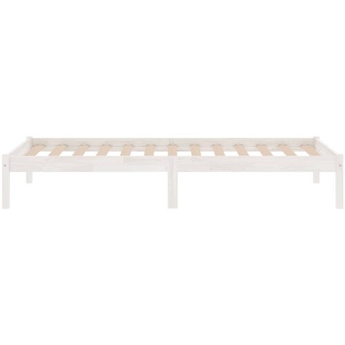  Okvir za krevet od masivne borovine bijeli 90 x 200 cm Slike