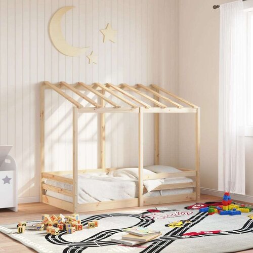 vidaXL Dječji krevet s krovom 80 x 160 cm od masivne borovine Cene