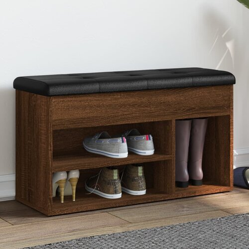 vidaXL Klupa za cipele smeđa boja hrasta 82 x 32 x 45 5 cm drvena Cijene