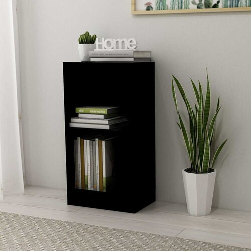  Polica za knjige crna 40 x 24 x 75 cm od konstruiranog drva Cijene