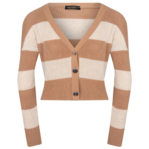 Dewberry Z3008 LADIES CARDIGAN - OUTDOOR CAMEL Slike