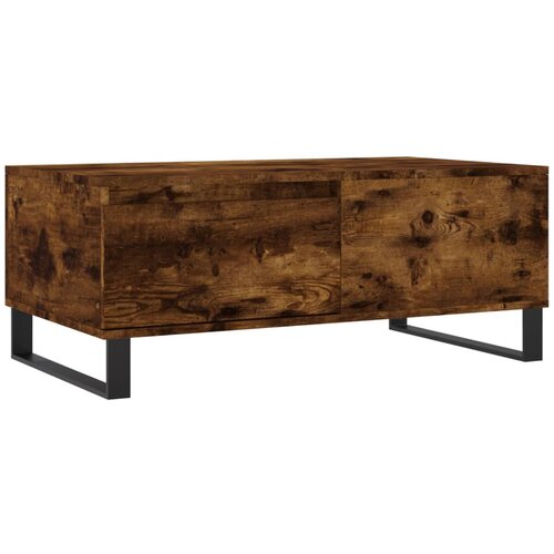 Maison Chic Klubska mizica - kavna mizica - Nizka mizica dimljeni hrast 90x50x36,5 cm inženirski les, (21754313) Cene