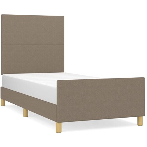 Maison Chic Posteljni okvir - Enojna postelja - Postelja za odrasle brez vzmetnice taupe 100x200 cm blago-J7646, (21761705) Slike