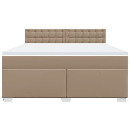  Krevet box spring s madracem cappuccino 180x200 cm umjetna koža Slike