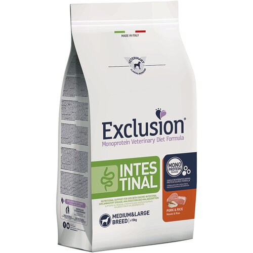 Exclusion diet veterinarska dijeta za pse medium&large breed intestinal - svinjetina i pirinač 12kg Slike