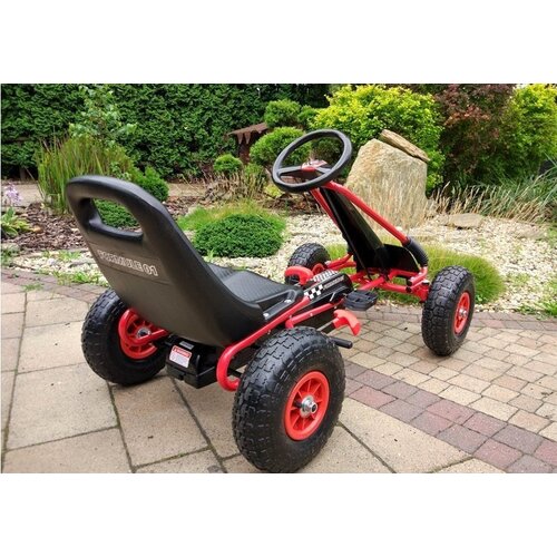  Go-Kart na pedale A-15 s pumpanim kotačima - crveni Slike