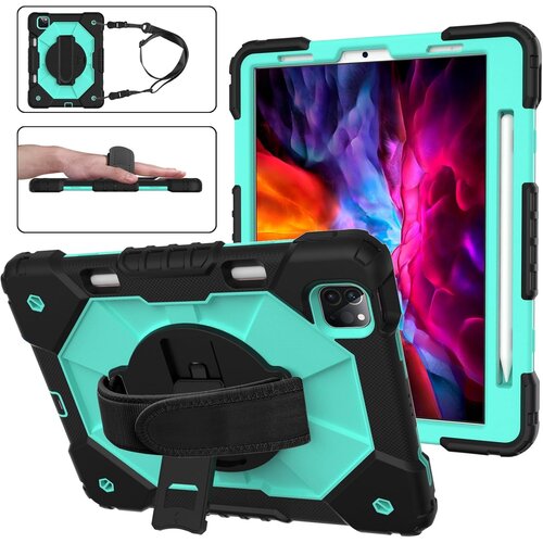 NIKCORP Ovitek za iPad Air 4 10.9 s stojalom, naramnim pasom, držalom za pisalo in 360-stopinjsko za&scaron;čito pred udarci, mint barve, (5000138860) Cene
