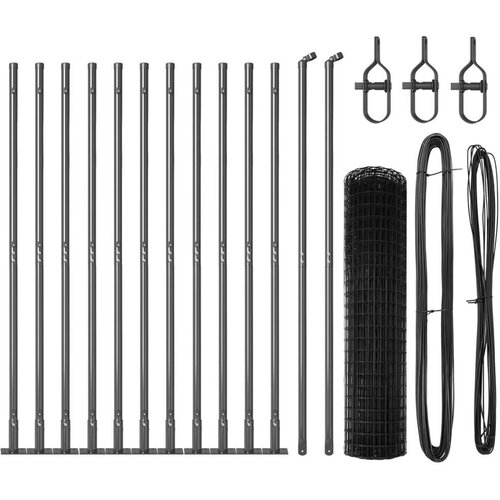 Euro Ograda s 13 Flanširanim Stupovima 0.8x25 m Galvanizirani Čelik Cijene