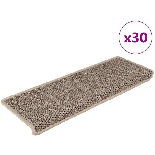  Samoljepljivi otirači za stepenice 30 kom 65x21x4 cm tamnobež Cijene