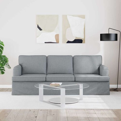 SOFA Svijetlo siva 142 x 80 x 85 cm Metal Slike