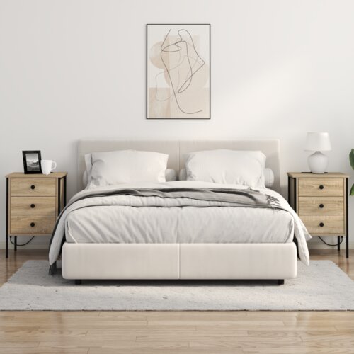 VidaXL Noćni ormar sonoma hrast 42 x 41 x 61 cm Konstruirano drvo Slike