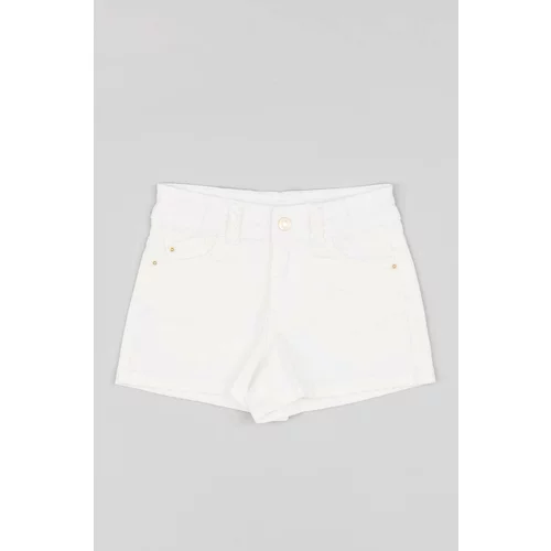 Zippy Otroške bombažne kratke hlače bela barva