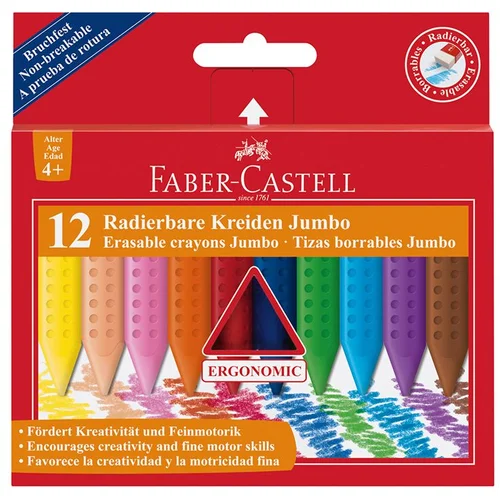 Faber-castell Voštane pastele Grip Jumbo Plastic Colour set - 12 boja (Voštane)