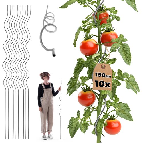 KADAX Spiralna palica za paradižnik, fižol, kumare, podpora za rastline 150 cm 10 kosov, (5000362524) Cene