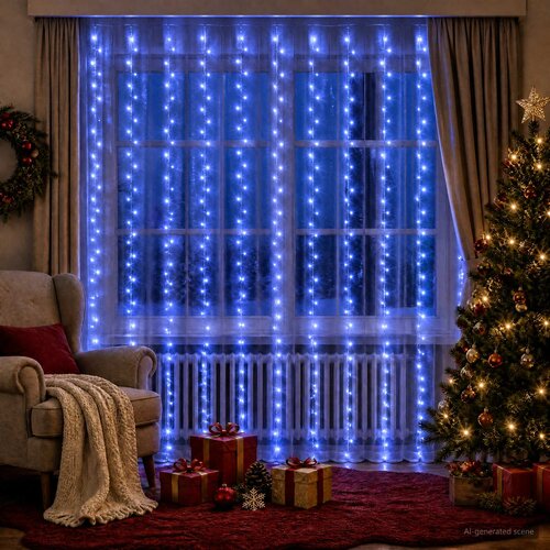  Svjetlosne zavjese 300 LED lampica Plava 300 x 300 cm Cijene