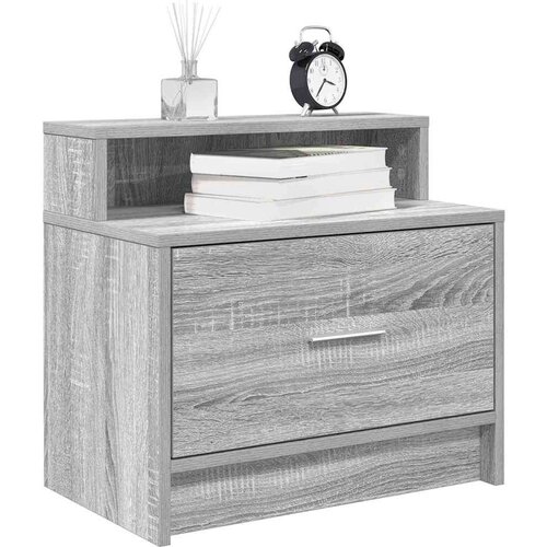vidaXL Nočne omarice s predalom 2 kosa siva sonoma 51x31x47 cm Cene